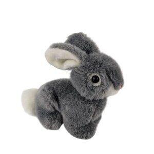 Mervyn's Bunny Rabbit Plush 8" Gray Realistic Stuffed Animal Toy‎ Vintage Korea